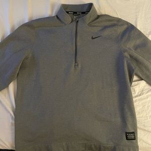 Nike Mens Golf Therma 1/2 Zip Water Repellent Grey Size Large